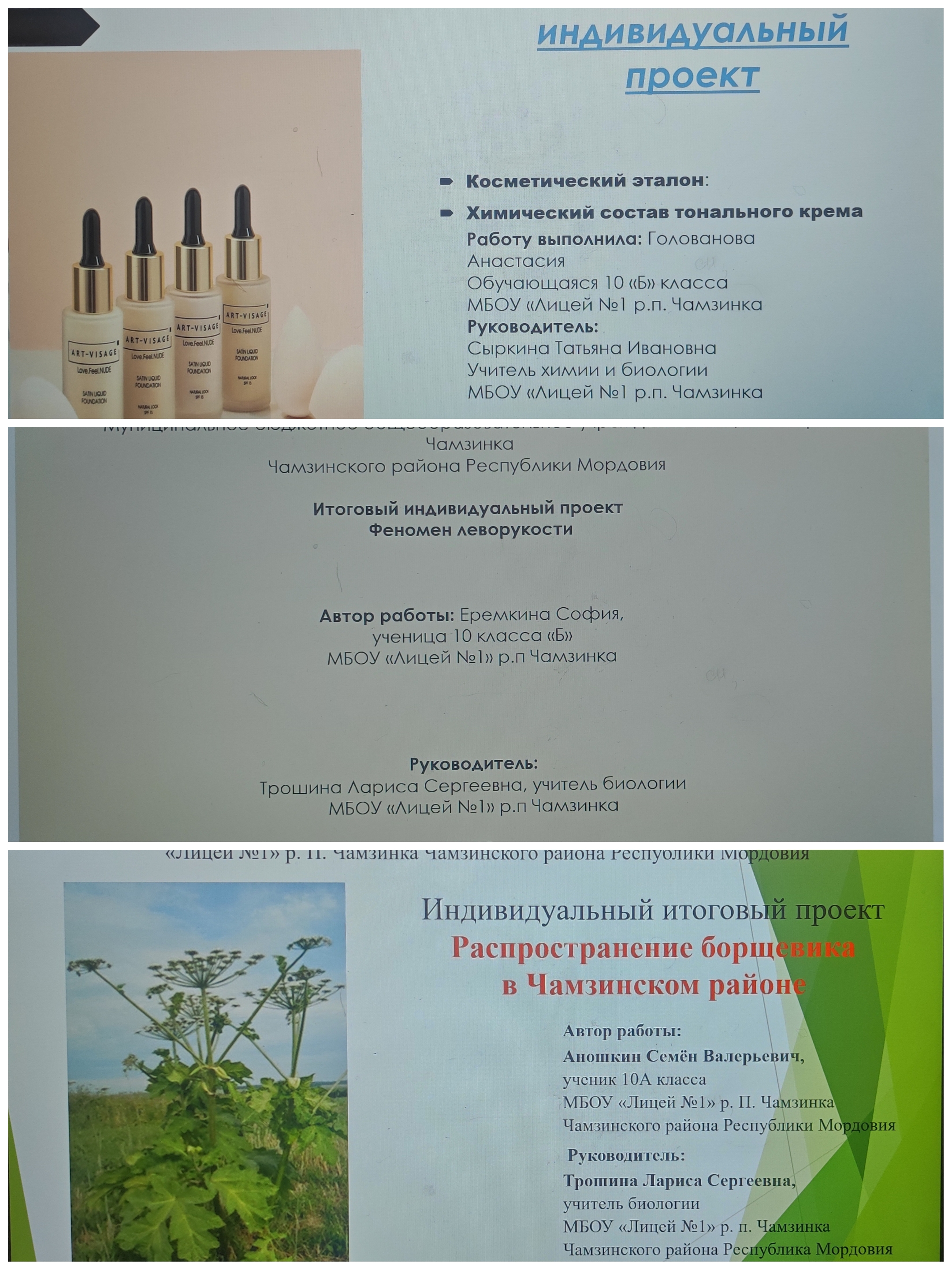 Защита ИТОГОВЫХ ИНДИВИДУАЛЬНЫХ ПРОЕКТОВ.